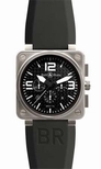 46mm Bell & Ross Mens Watch BR0194T-BLK-SR