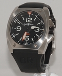 Bell & Ross Black Quarter Arabic Dial Mens Watch BR02