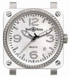 Bell & Ross White Mother of Pearl Quarter Arabic Dial Watch BR03-92