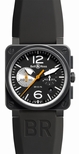 Bell & Ross Black Quarter Arabic Dial Mens Watch BR03-94