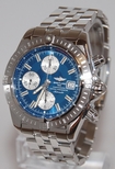 Breitling Blue Baton Dial Watch A13356