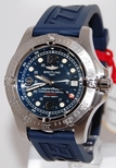 Breitling Blue Quarter Arabic Dial Mens Watch A17390