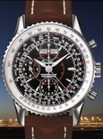 Breitling Black Baton Dial Watch A21330