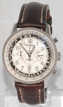 Breitling Silver Arabic Dial Mens Watch A35330