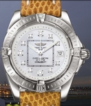 Breitling White Mother of Pearl Diamond Dial Watch A71356