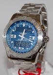 Breitling Blue Quarter Arabic Dial Watch A78363