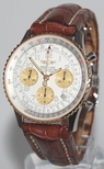 Breitling White Arabic Dial Mens Watch D23322