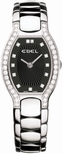 Ebel Beluga Tonneau Steel set with Diamonds Watch 1215704