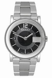 Gucci Black With Grey Circle Dial Watch YA101405