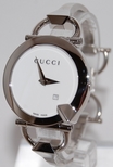 Gucci White Lacquered Dial ladies Watch YA122501