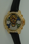 Jacob & Co. multi-colored skull and cross bones pave diamond dial Dial Watch 6776