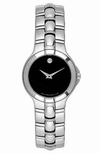 Movado Black Dial Ladies Watch 0604803