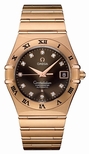 Omega Brown Diamond Dial Mens Watch 1103.60.00