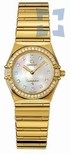 Omega Mother Of Pearl Set With 12 Diamonds Dial Ladies Watch 1154.75