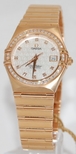 Omega White Mother of Pearl Diamond Dial Ladies Watch 1197.75.00