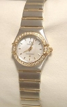 Omega Constellation Ladies Mini Steel & Gold set with Diamonds Watch 1267.70.00