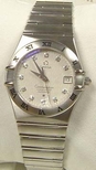 Omega Silver Diamond Dial Watch 1504.35.00