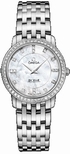 Omega White Mother of Pearl Diamond Dial Watch 413.15.27.60.55.001