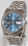 Rolex Blue Baton Dial Mens Watch 116200