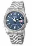 Rolex Blue Baton Dial Watch 116234