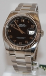 Rolex Black Arabic Dial Mens Watch 116234