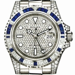 Rolex 116759 SA White Gold set with Diamonds & Sapphires Watch