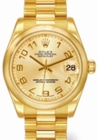 Rolex Datejust (Mid-size) Yellow Gold Watch 178248