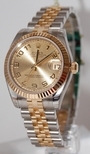 Rolex Datejust (Mid-size) Steel & Gold Watch 178273