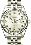 Rolex Silver Jubilee Diamond Dial Unisex Watch 178274