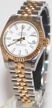 Rolex White Baton Dial Ladies Watch 179173