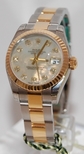 Rolex White Mother of Pearl Diamond Dial Ladies Watch 179173