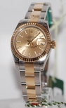 Rolex Champagne Baton Dial Ladies Watch 179173