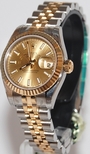 Rolex Champagne Baton Dial Watch 179173