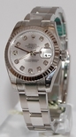 Rolex Silver Diamond Dial Ladies Watch 179174