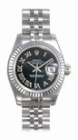 Rolex Black Sunburst Dial Ladies Watch 179174BKSBRJ