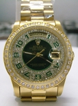 Rolex Dark Green Dial Unisex Watch 7711