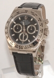 40mm Rolex Mens Watch Black Dial set with Diamonds