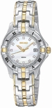 Seiko White Mother-of-pearl With 11 Diamonds Dial Watch SXDA32