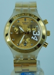 Swatch Gold Stainless Steel Watch S7507